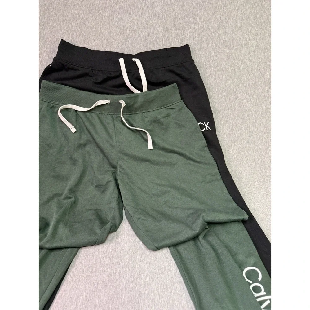 Calvin Klein Men's Jogger Pants 2-Pack Large Black Green Lounge Sweatpants New